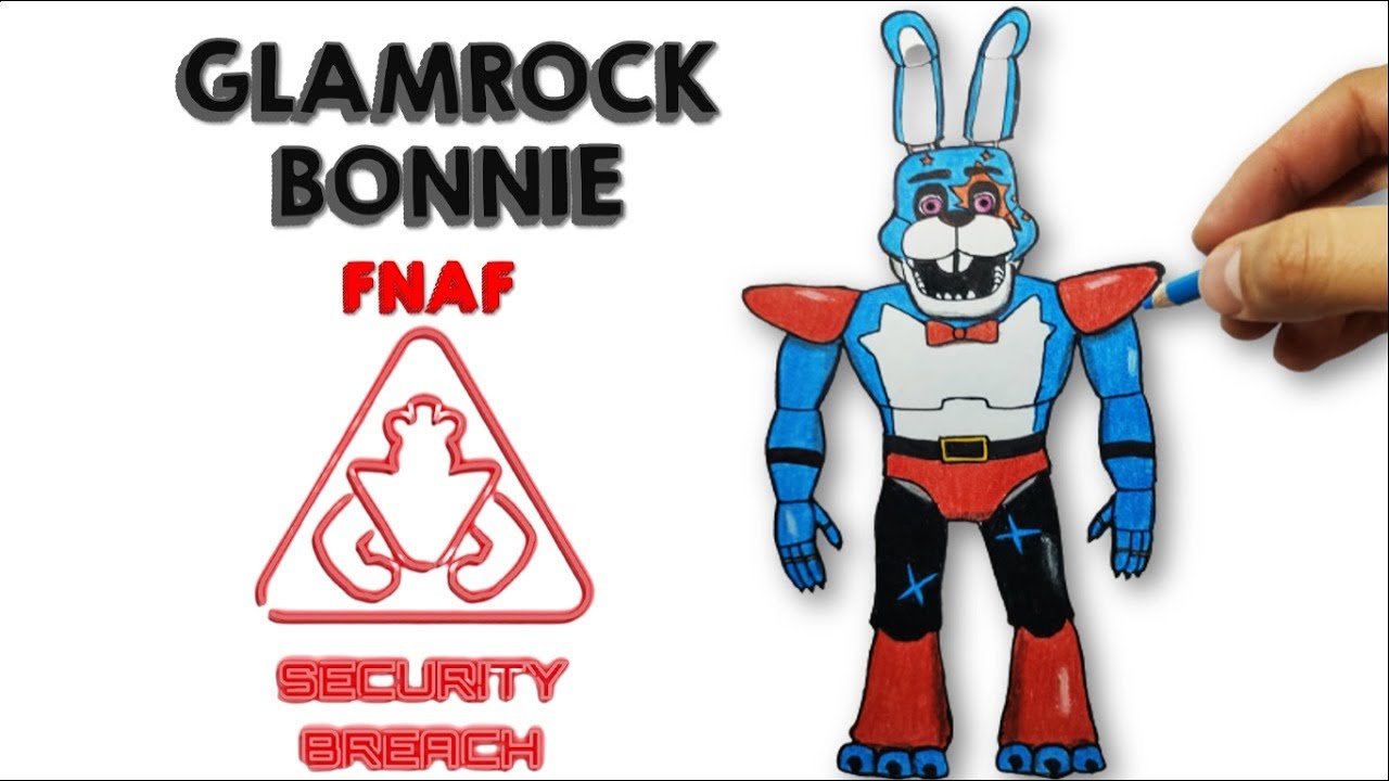 Cómo DIBUJAR a🦊GLAMROCK FOXY de FNAF SECURITY BREACH/How to DRAW GLAMROCK  FOXY from FNAF 
